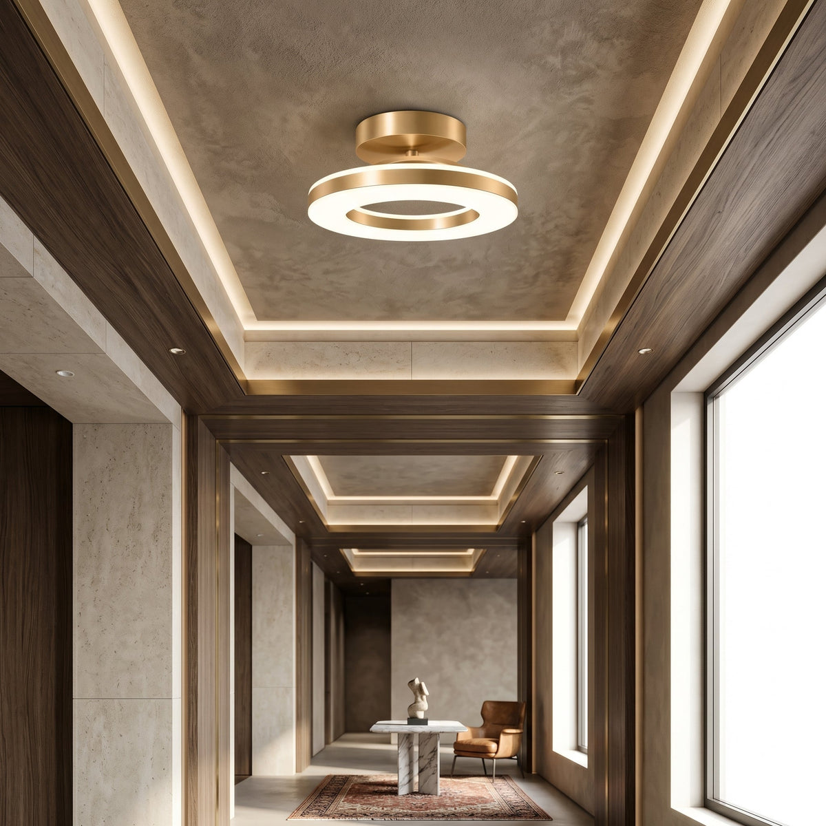 Modern LED Ceiling Light | 3 Sizes and 3 Finishes Available | Flush Mount with Cool, Warm, or 3-Color Switch