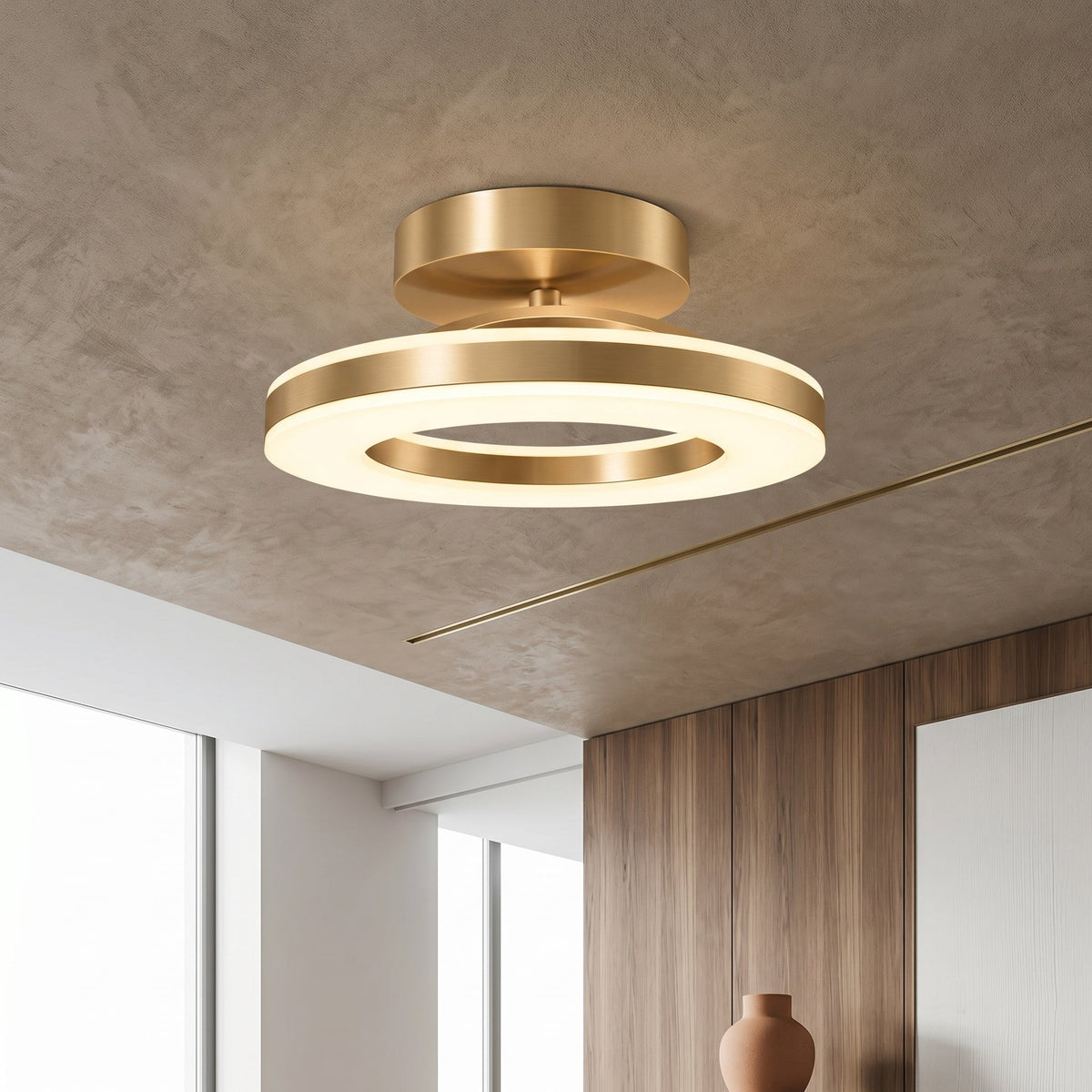Modern LED Ceiling Light | 3 Sizes and 3 Finishes Available | Flush Mount with Cool, Warm, or 3-Color Switch