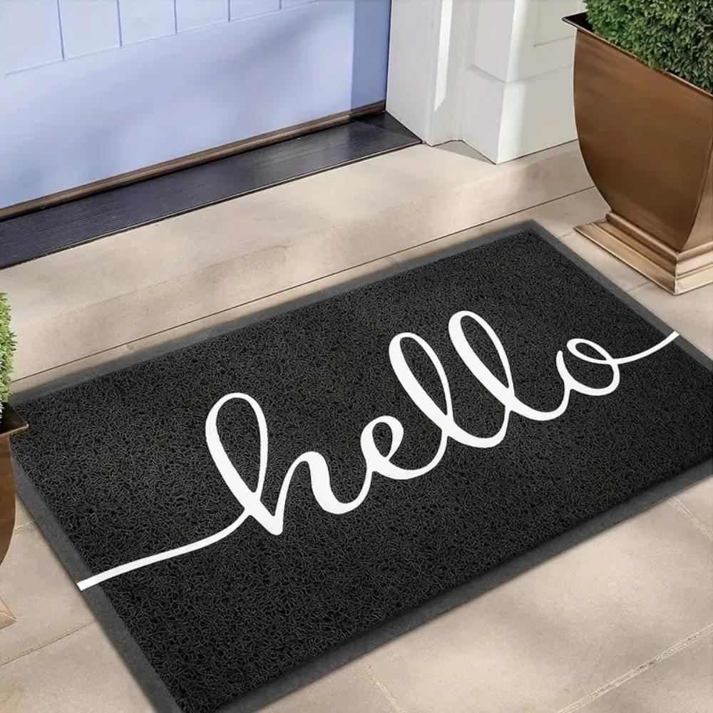 Hello Doormat for Entryway Floors | Simple Printed Greeting | A Welcoming Addition to Any Front Door