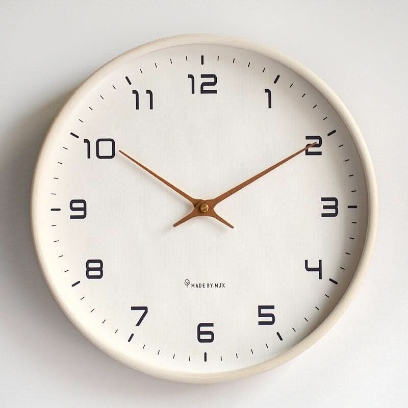 Wooden Wall Clock with Minimalist Scandinavian Design | Analog Display | Wall-Mounted for Living Rooms and Offices