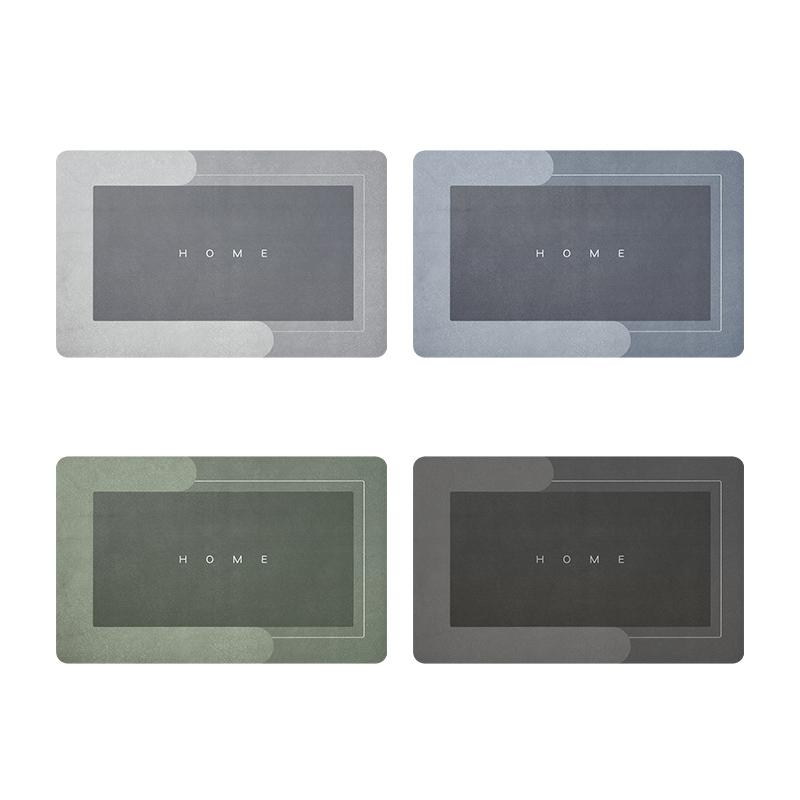 Non Slip Bath Mat with a Rubber Backing | Soaks Up Water and Grease, Then Dries Fast | Three Sizes, Oval or Rectangular