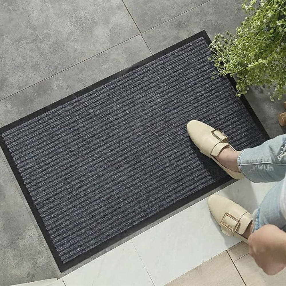 Striped Door Mat for Entryway Floors | Durable for Regular Foot Traffic | Defines Any Entrance Space
