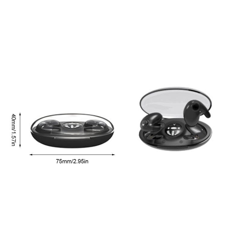 Wireless Earbuds for Sleeping, 1 cm and 0.08 oz Each | Flat Enough to Lie on Your Side | 24 Hours of Playtime, Bluetooth 5.3