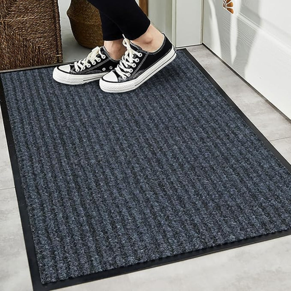 Striped Door Mat for Entryway Floors | Durable for Regular Foot Traffic | Defines Any Entrance Space