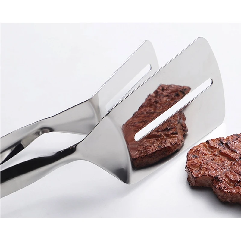 Stainless Steel BBQ Spatula and Tongs Combo | Dual-Function Double-Sided Design | Built for High-Heat Grilling