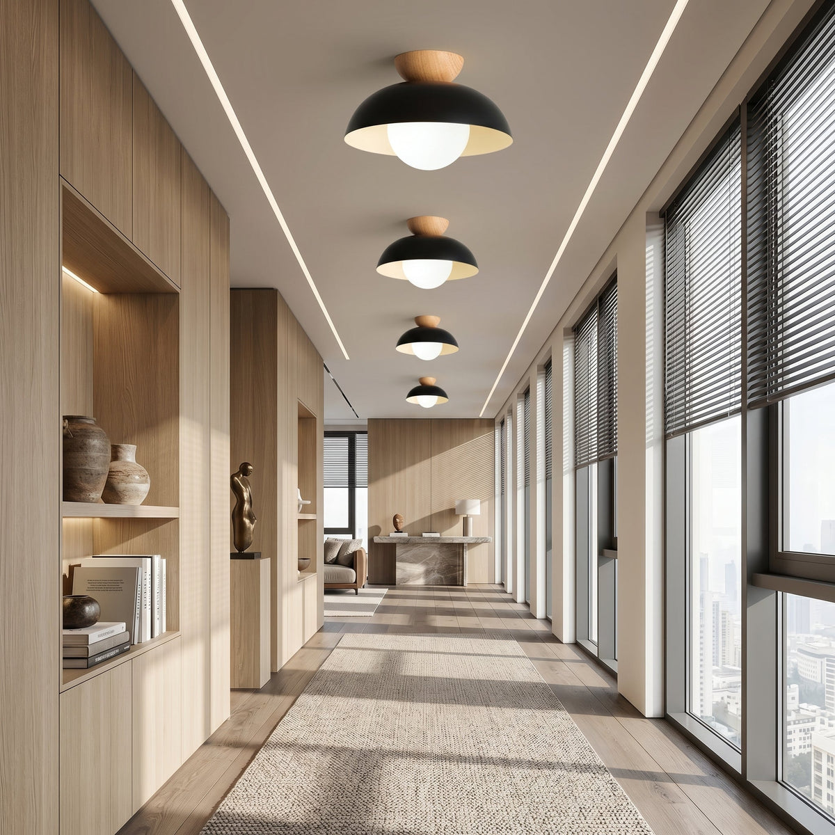 Nordic Iron Ceiling Light with Matte Finish | Focused Downward Illumination | Compatible with LED and Incandescent Bulbs