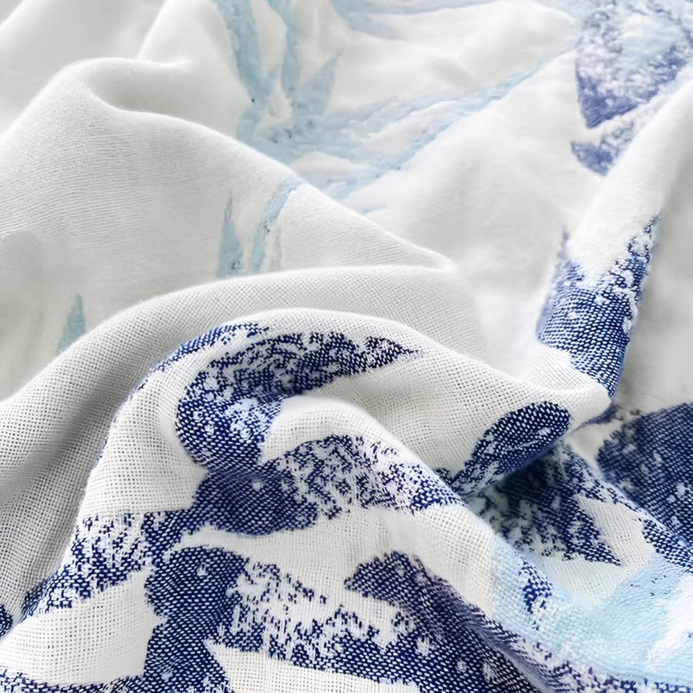 Bamboo Cotton Reversible Jacquard Quilt | Two Looks in One Blanket | Everyday Comfort for Bedding