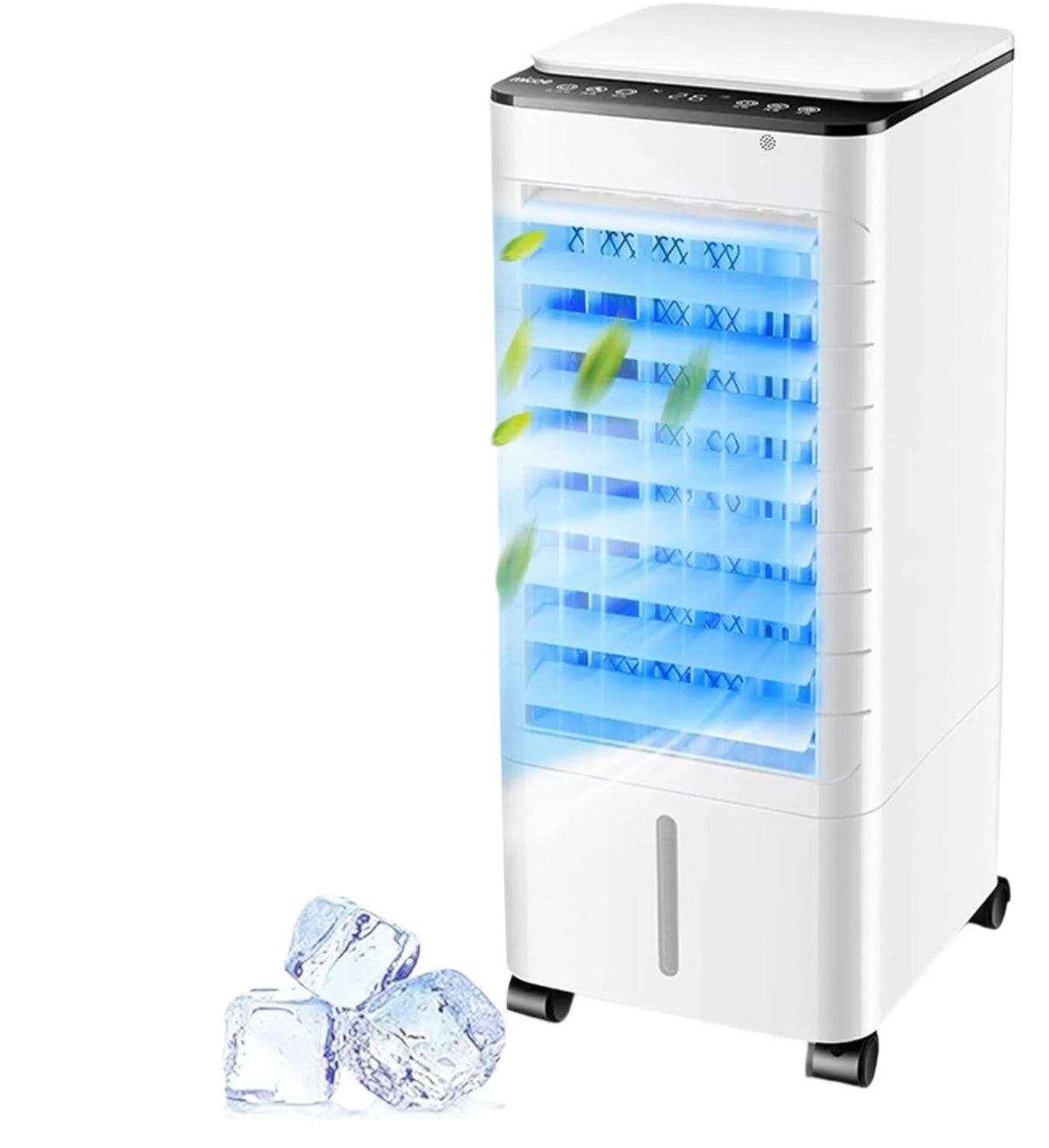Mobile Air Cooler 3-in-1 | Airflow, Cooling, and Humidifying in One Unit | USB Powered for Desk or Tabletop Use