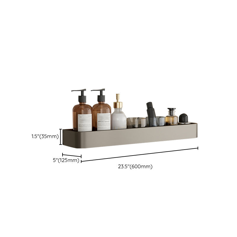 Aluminum Shelves for Bathroom Wall in Gray | Square or Corner Shapes, Some with a Towel Rail | Sold Singly or in Sets of Two and Three