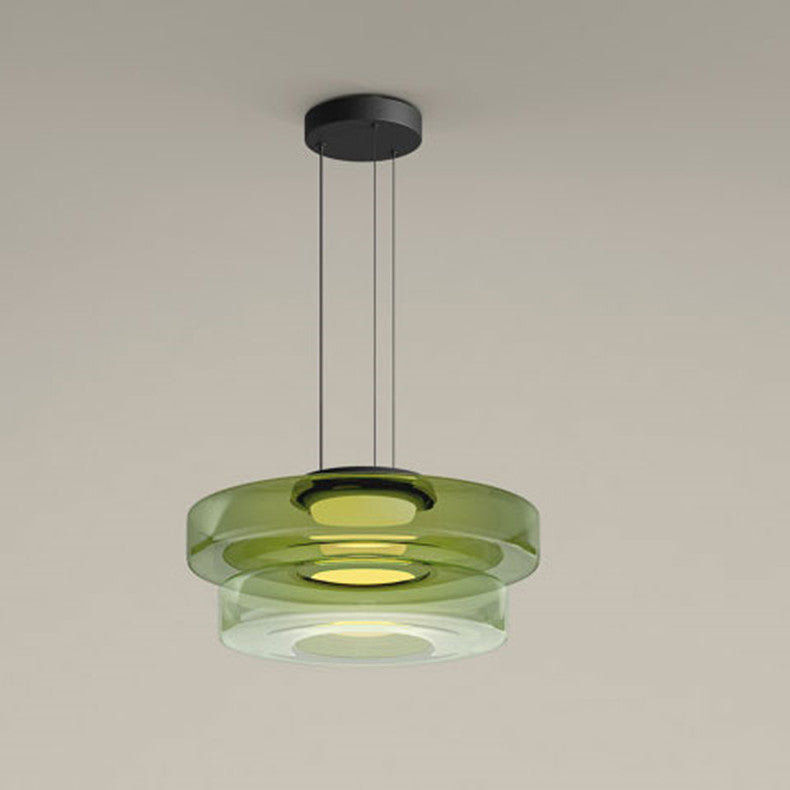 Bauhaus Glass Pendant Light | Smooth Geometric Shade | Ceiling-Suspended Lighting for Kitchens and Living Areas