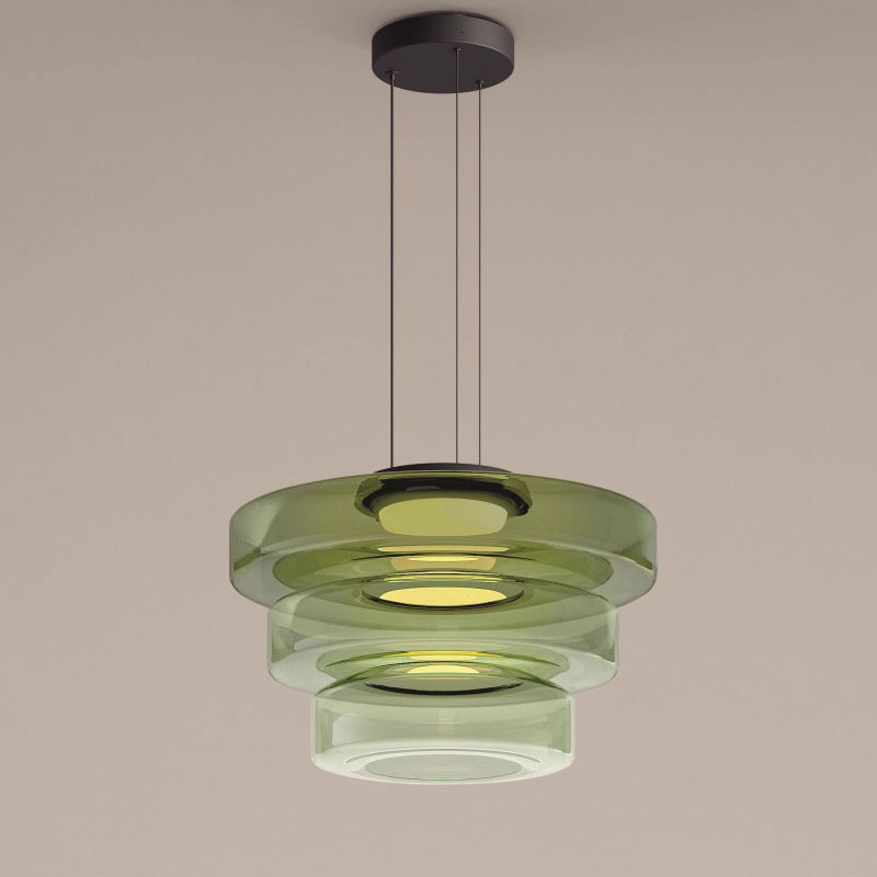 Bauhaus Glass Pendant Light | Smooth Geometric Shade | Ceiling-Suspended Lighting for Kitchens and Living Areas
