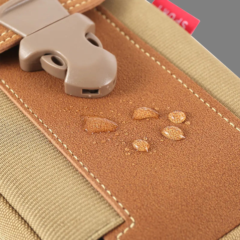 Canvas Phone Pouch for Men with a Belt Loop | Two Compartment Waist Bag for Keys Cards and Cash up to 6.1 Inch