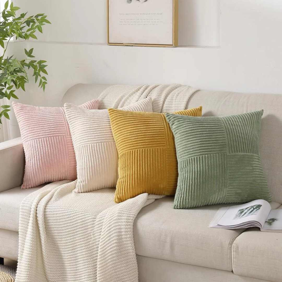 Plush Throw Pillow with Hidden Zipper Closure | Complete Cushion Design | Comfortable Accent for Any Room