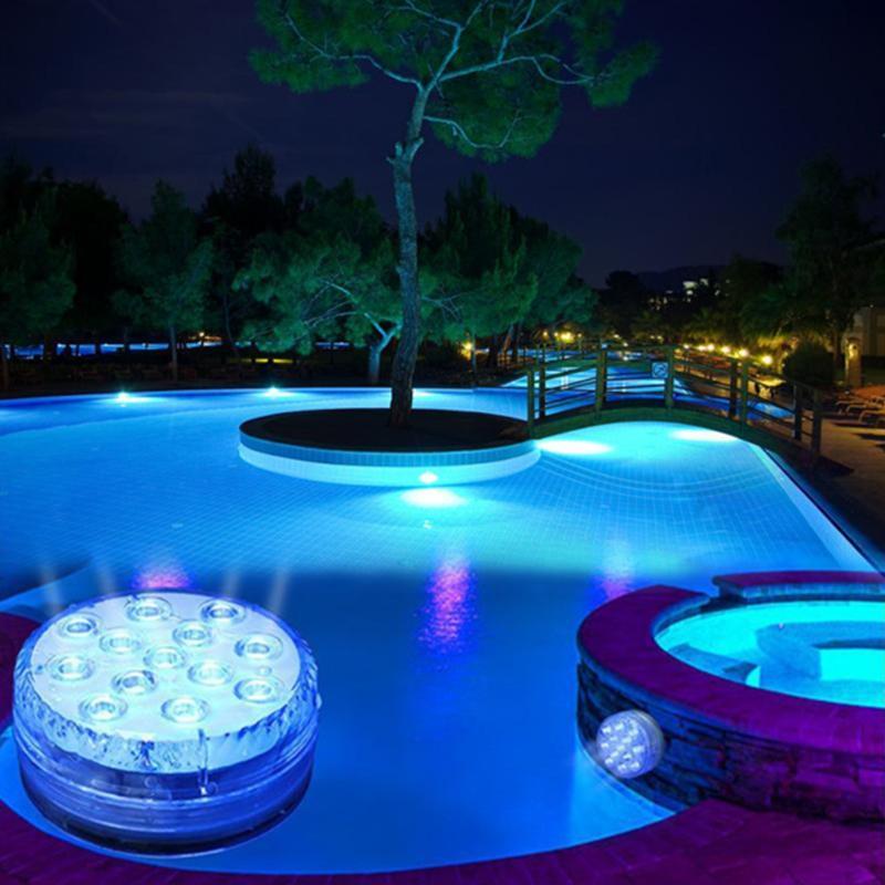 Submersible Waterproof LED Lights with a Remote | 13 Beads, 16 Colors, Magnet and Suction Cup | IP68, Runs on AAA Batteries