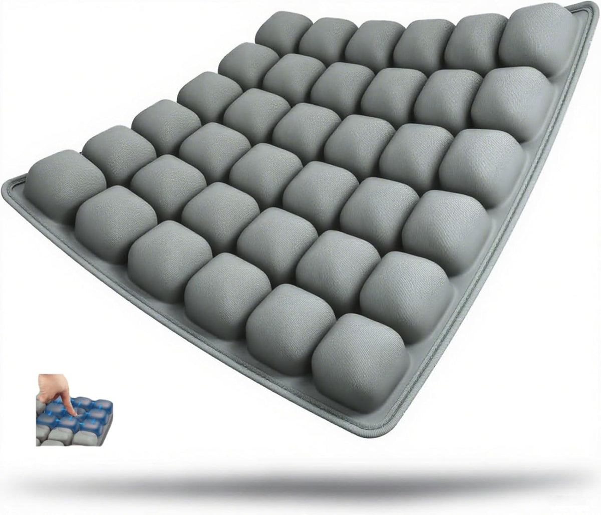 Inflatable Travel Seat Cushion with 36 Air Cells | Adjustable Firmness and Non-Slip Base | 3 Colors