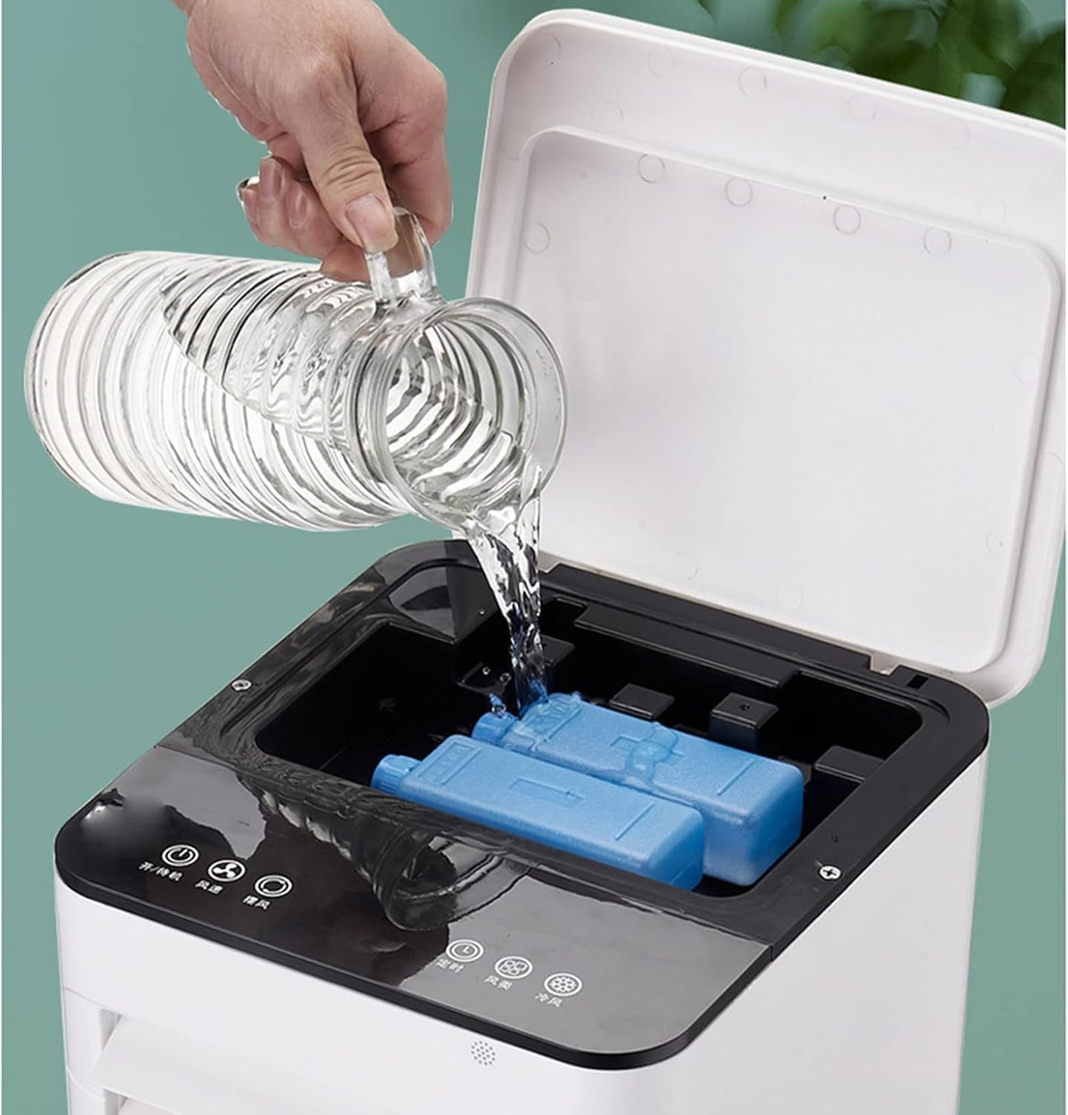 Mobile Air Cooler 3-in-1 | Airflow, Cooling, and Humidifying in One Unit | USB Powered for Desk or Tabletop Use