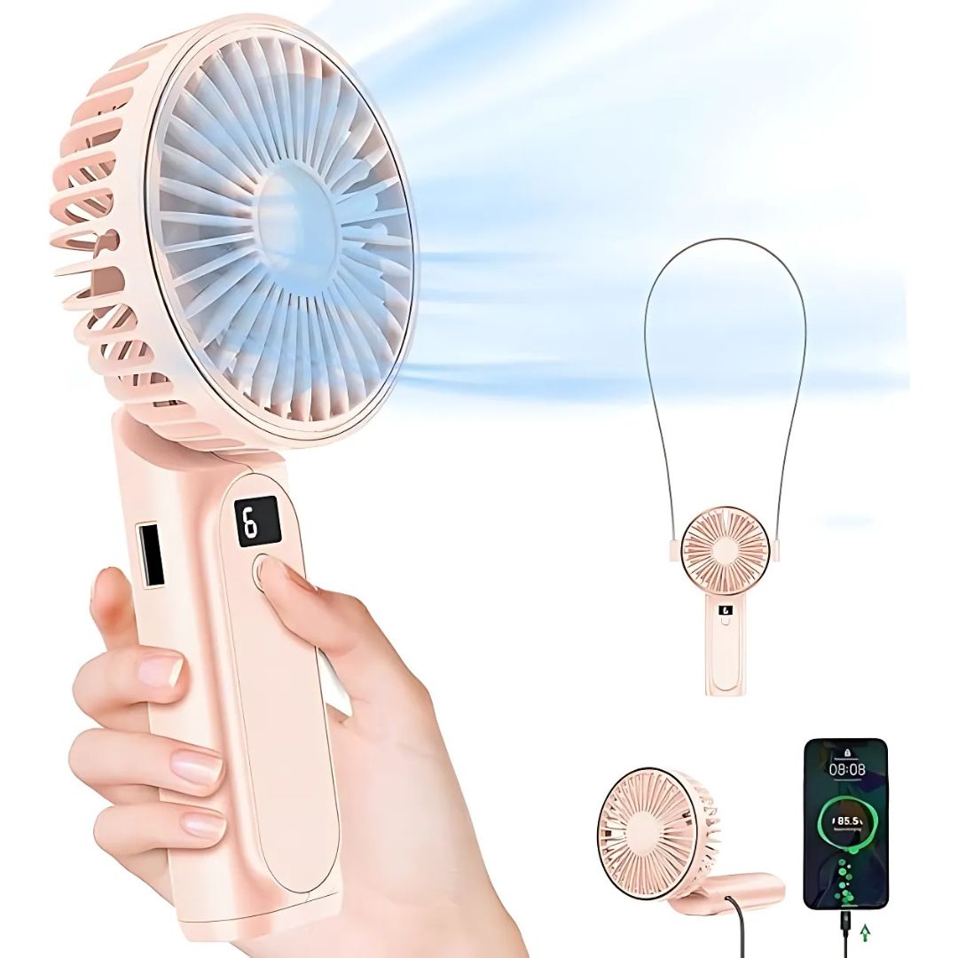 Compact Mini Hand Fan for Quick Cooling | USB Rechargeable, Lightweight | Ideal for Travel &amp; Everyday Use