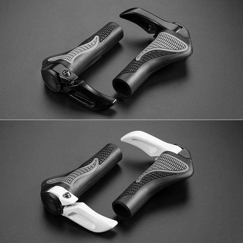Ergonomic Bike Grips in Silicone and Aluminum Alloy | Fit 22.2 mm Handlebars, Angle Adjustable | Bicycle Accessories