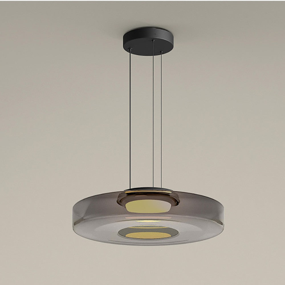 Bauhaus Glass Pendant Light | Smooth Geometric Shade | Ceiling-Suspended Lighting for Kitchens and Living Areas