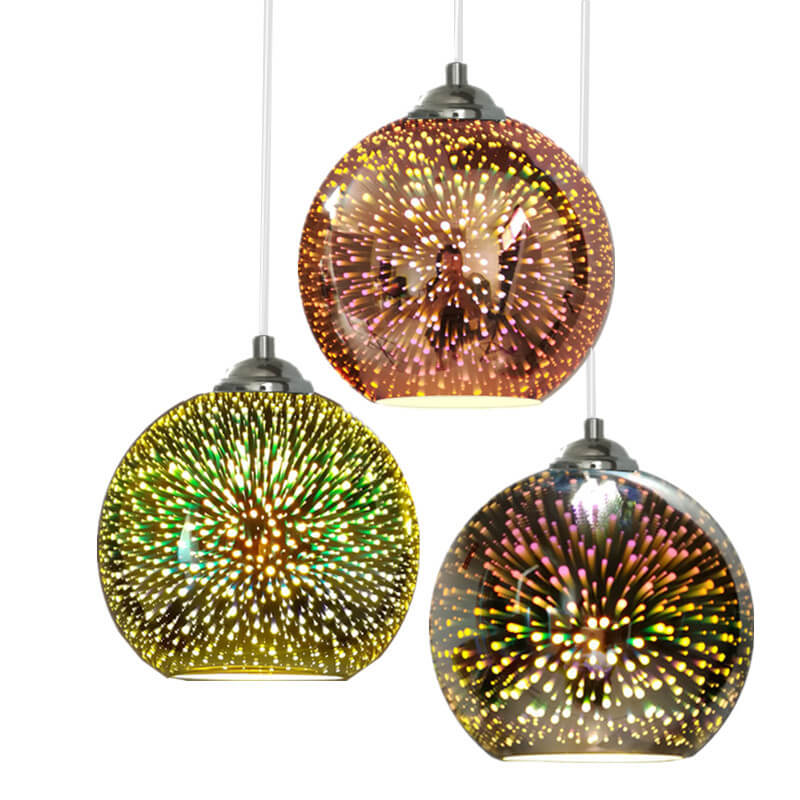 3D Firework Pendant Light | Layered Colorful Design | A Bold Ceiling Statement for Living Rooms and Dining Areas