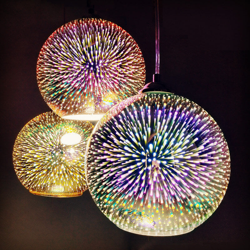 3D Firework Pendant Light | Layered Colorful Design | A Bold Ceiling Statement for Living Rooms and Dining Areas