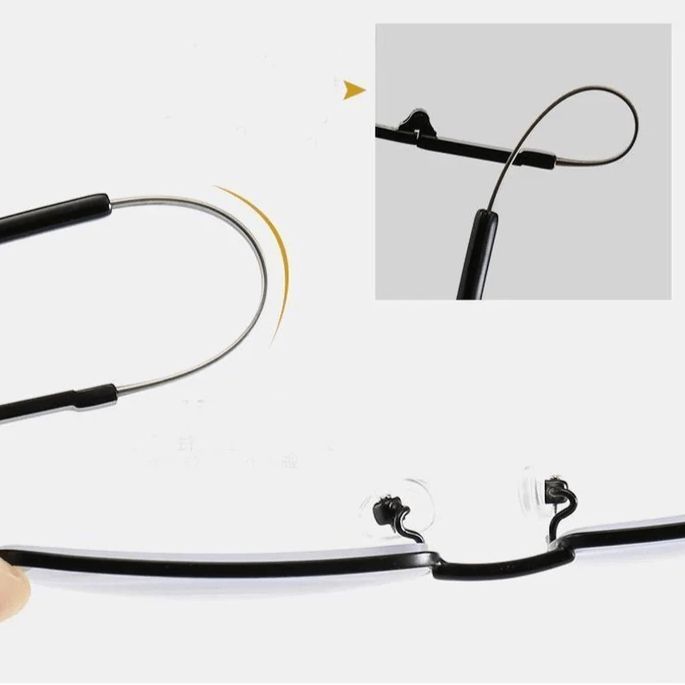 Progressive Reading Glasses in Titanium at 17 g | Go from Near to Far Without Swapping Pairs | Seven Strengths, Black or Gold