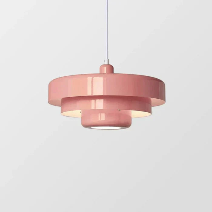 Multi-Layer Metal Pendant Light Ceiling Fixture | Nordic Vintage Shade That Spreads a Glare-Free Glow | White