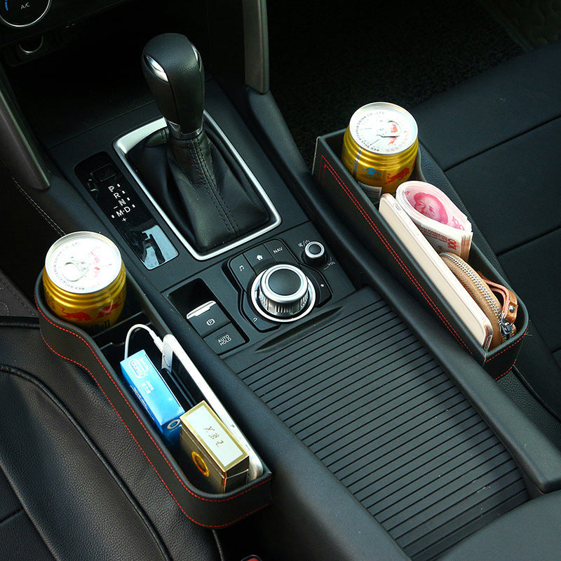Car Organizer for the Gap Beside the Seat, Driver or Passenger Side | Holds a Phone, Cards and Coins | Four Colors in PU and ABS