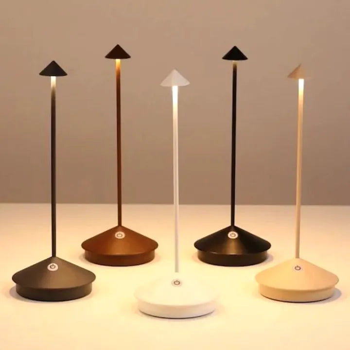 Cordless LED Table Lamp with Dimmable Brightness | USB Rechargeable Battery | For Indoor and Covered Outdoor Use