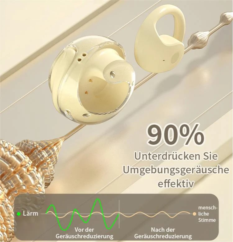 Open-Ear Wireless Earbuds with Flexible Hook | IPX7 Waterproof, Dual-Mic ENC for Clear Calls | 3 Colors