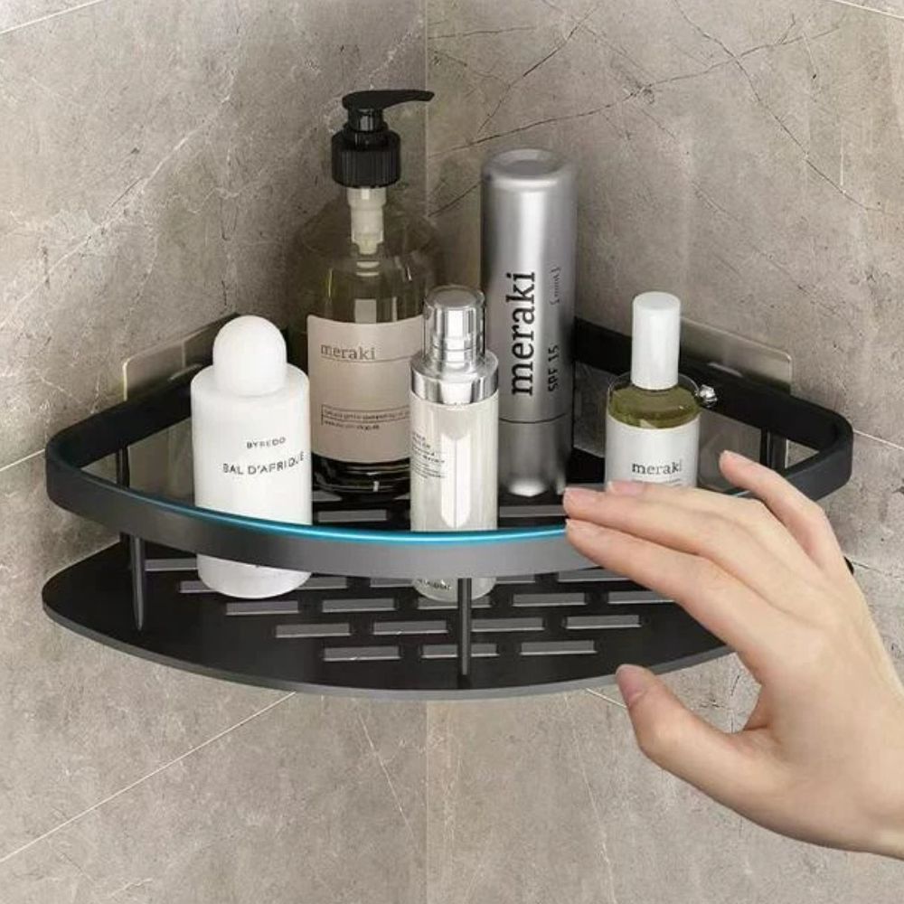 Wall-Mounted Shower Shelf Organiser | Space-Saving Bathroom Storage | Keeps Toiletries Within Easy Reach