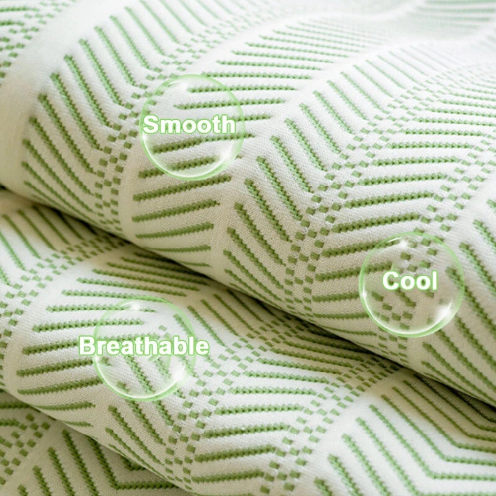 Herringbone Sofa Cover with Scalloped Edge | Woven Pattern Design | Protects and Refreshes Your Living Room Seating