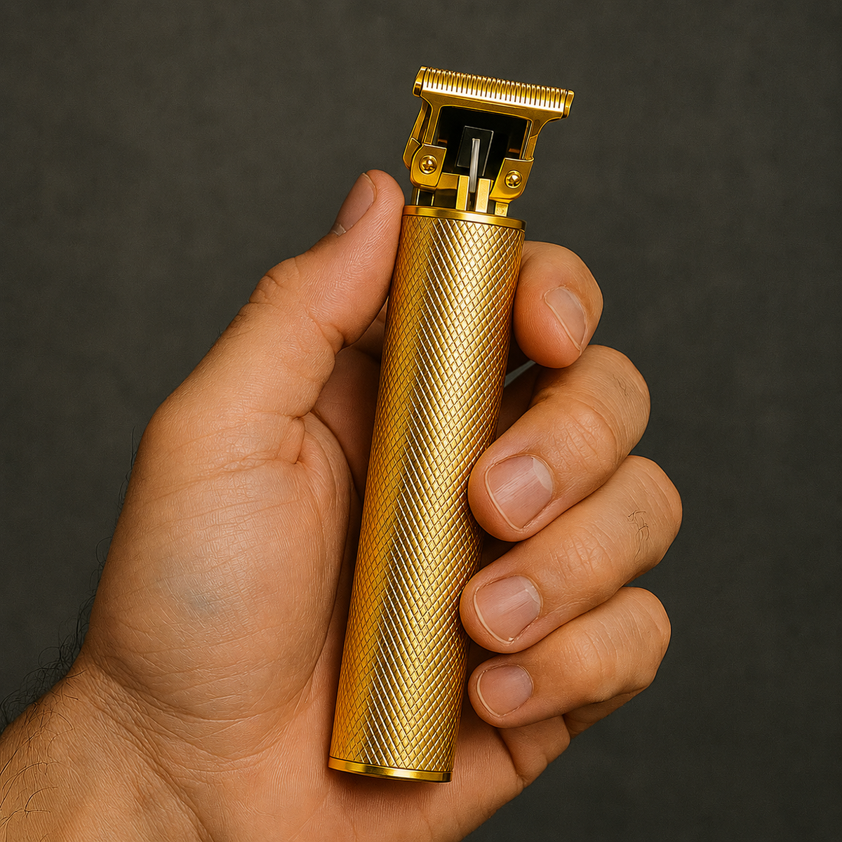Cordless Barber Hair Trimmer with Carbon Steel Blades | 120 Minutes per Charge from a 1400 mAh Battery | Black or Gold
