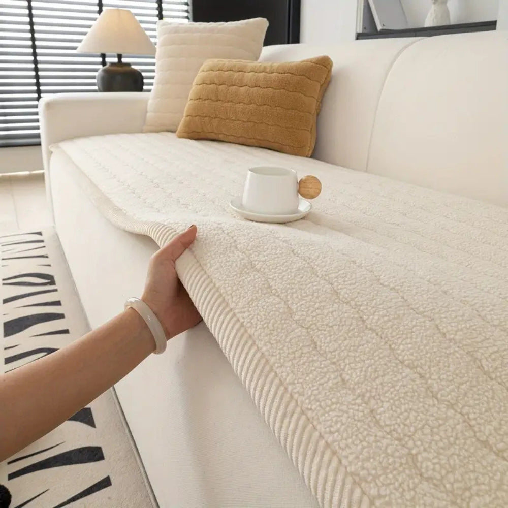Thick Plush Sofa Cover Slipcover | Full Coverage, Soft Layer | Refreshes and Protects Your Seating