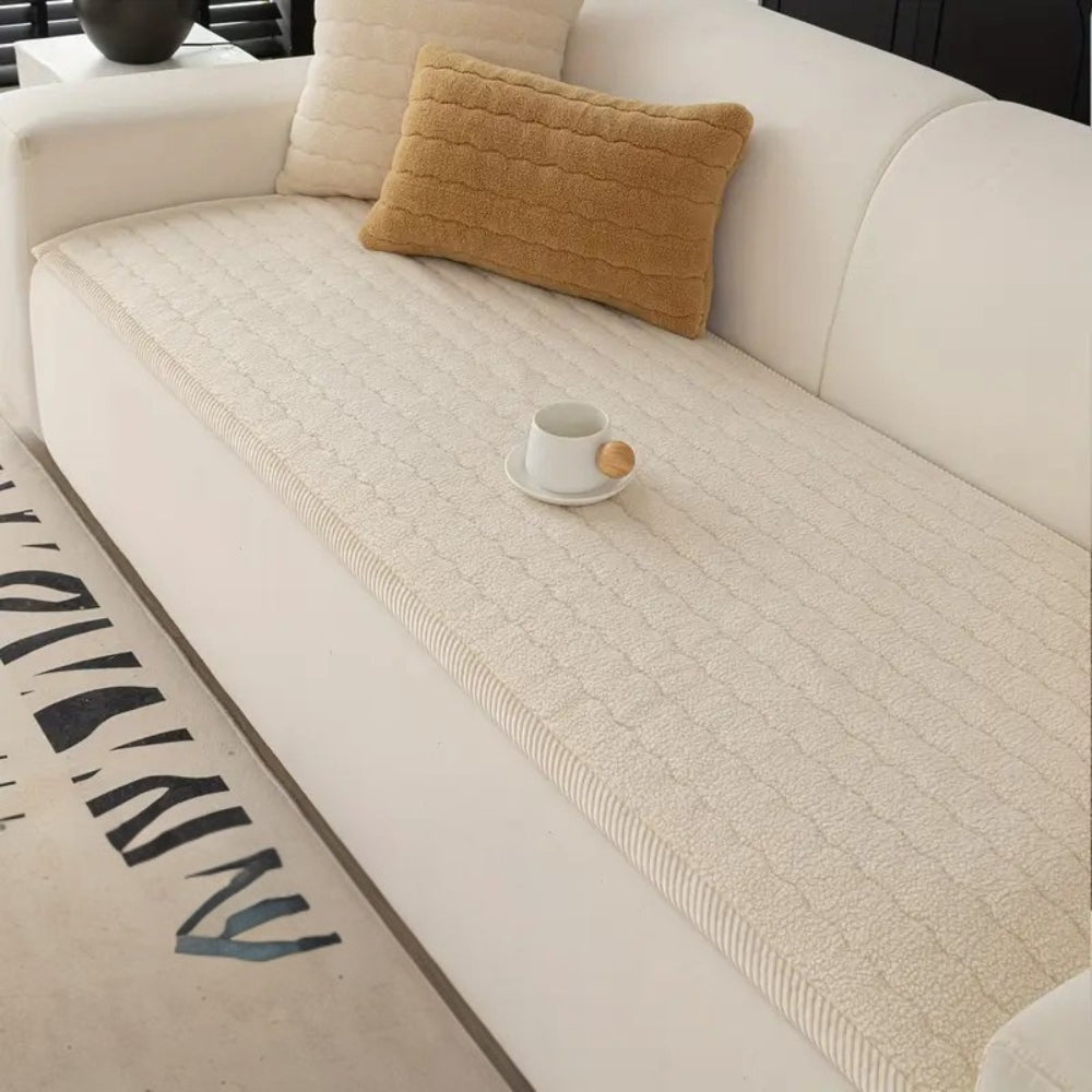 Thick Plush Sofa Cover Slipcover | Full Coverage, Soft Layer | Refreshes and Protects Your Seating