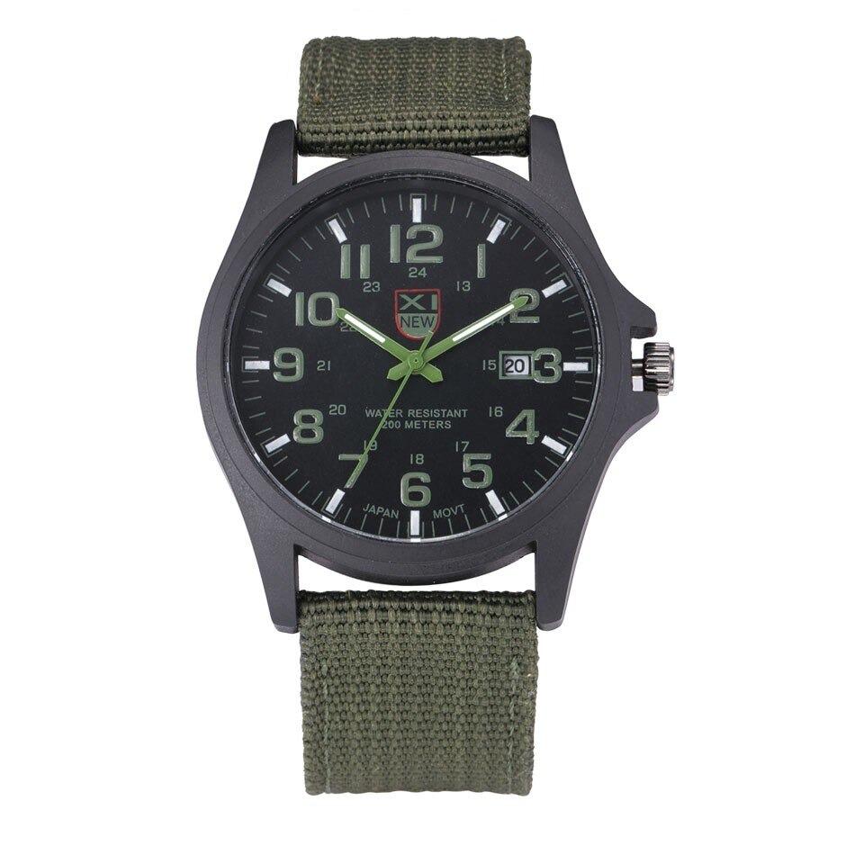 Tactical Military Style Waterproof Watches for Men | Stainless Steel Case on a Silicone Strap, Stopwatch and Date