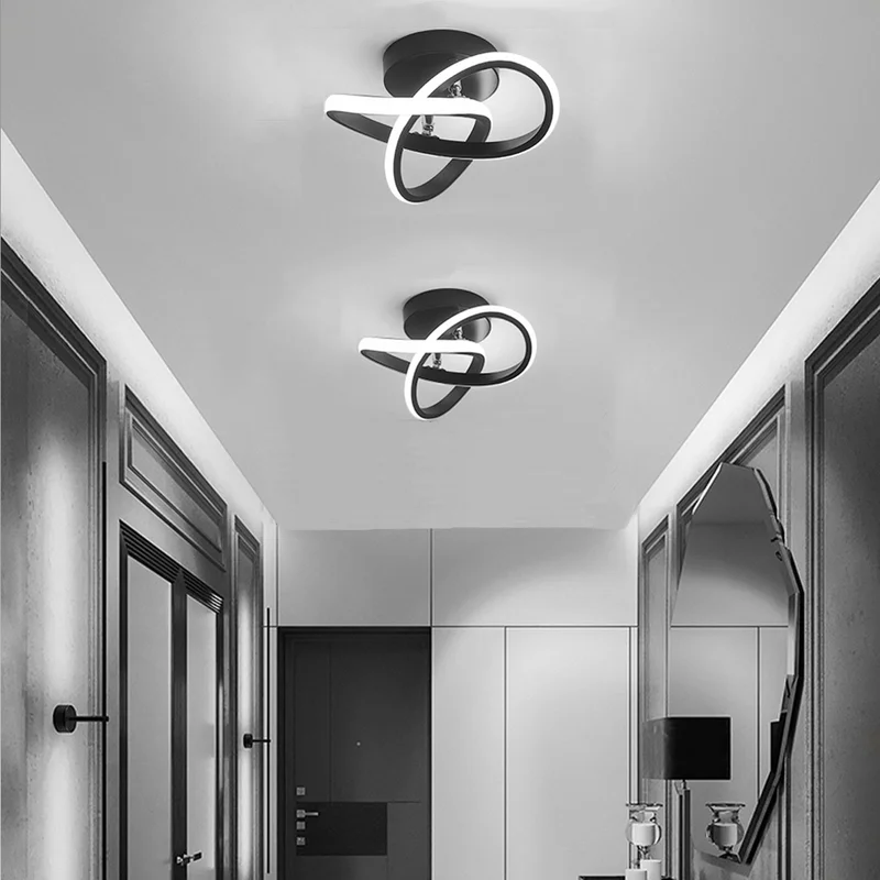 White LED Ceiling Light | Circular Flush Mount Design | Even Illumination for Hallways and Living Rooms
