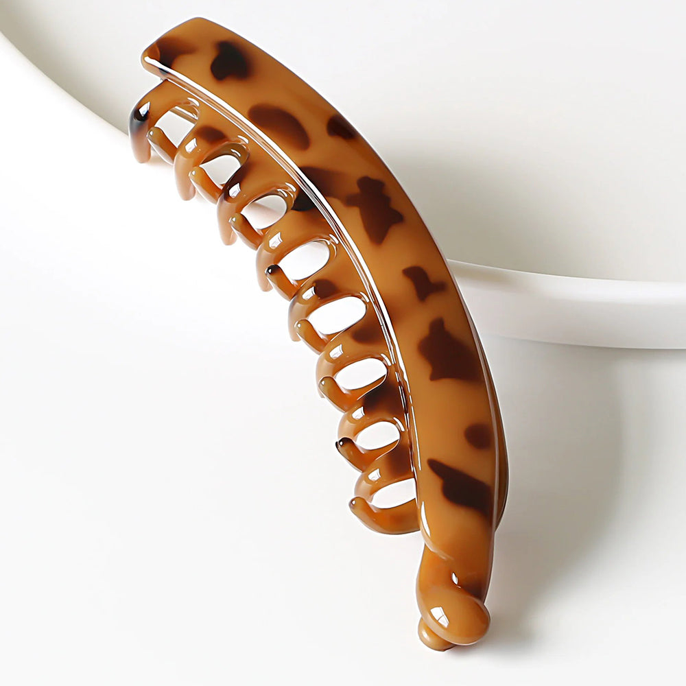 Large Banana Hair Clip for Thick Ponytails | Non Slip ABS Claws That Open to 21 cm | Choose One of Six Matte Colors or the Full Set