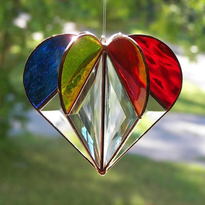 Handmade Heart Acrylic Sun Catcher Decoration
