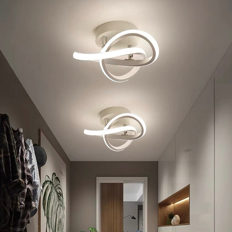 White LED Ceiling Light | Circular Flush Mount Design | Even Illumination for Hallways and Living Rooms