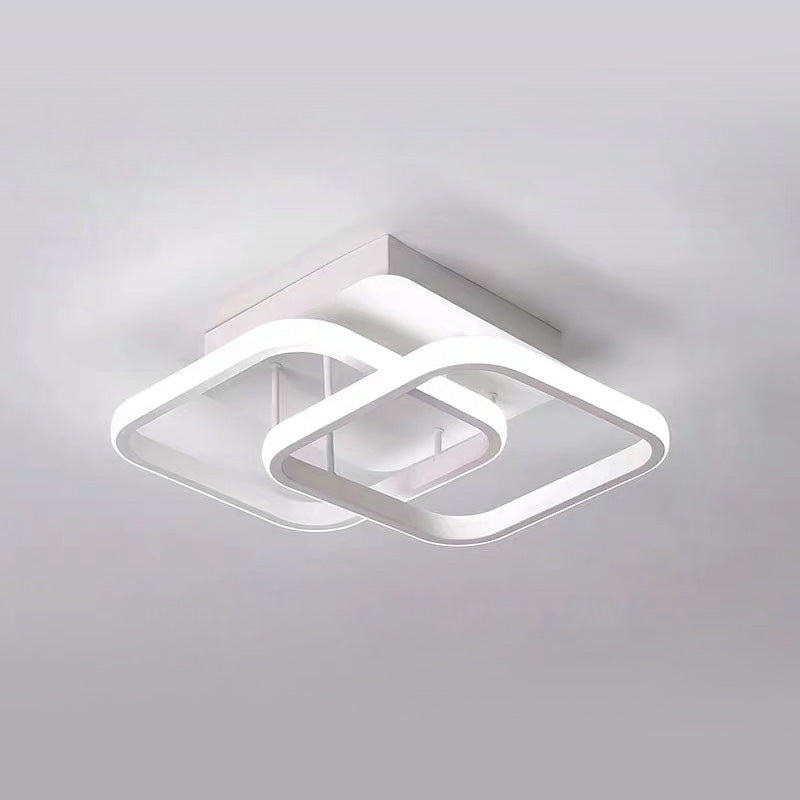 White LED Ceiling Light | Circular Flush Mount Design | Even Illumination for Hallways and Living Rooms