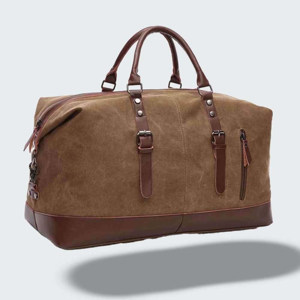 Canvas Leather Travel Duffle Bag
