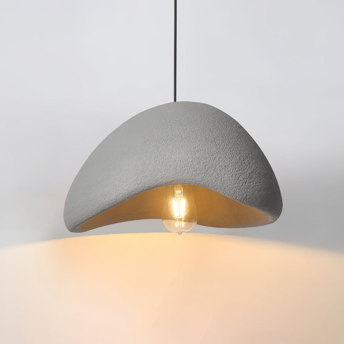 Wabi Sabi Cocoon Pendant Light | Organic Paper Shade Design | Soft Ambient Lighting for Living Rooms and Bedrooms