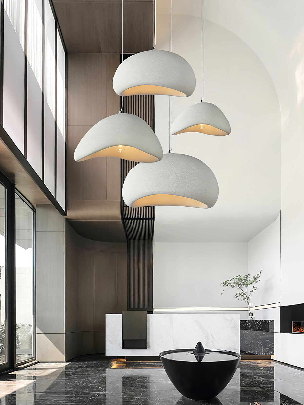 Wabi Sabi Cocoon Pendant Light | Organic Paper Shade Design | Soft Ambient Lighting for Living Rooms and Bedrooms