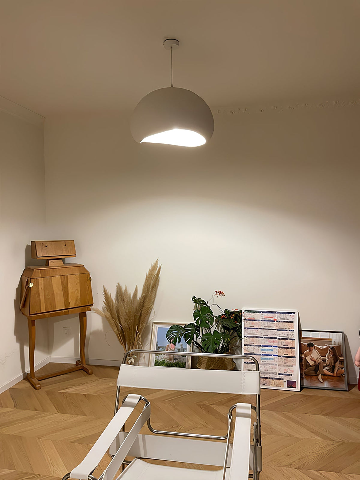 Wabi Sabi Cocoon Pendant Light | Organic Paper Shade Design | Soft Ambient Lighting for Living Rooms and Bedrooms