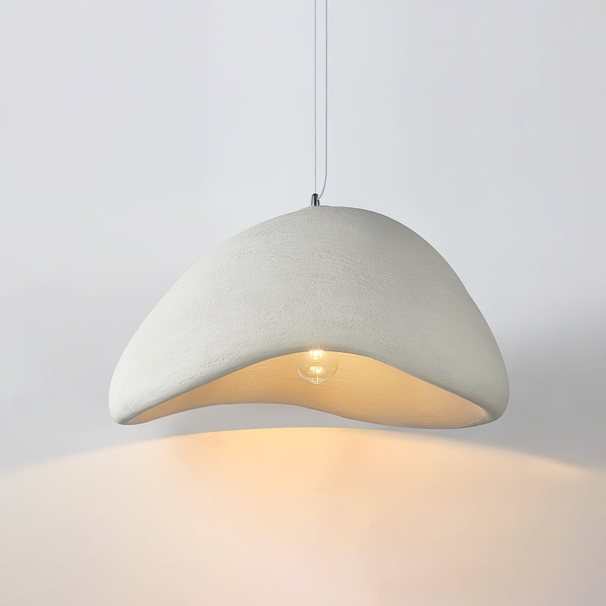 Wabi Sabi Cocoon Pendant Light | Organic Paper Shade Design | Soft Ambient Lighting for Living Rooms and Bedrooms