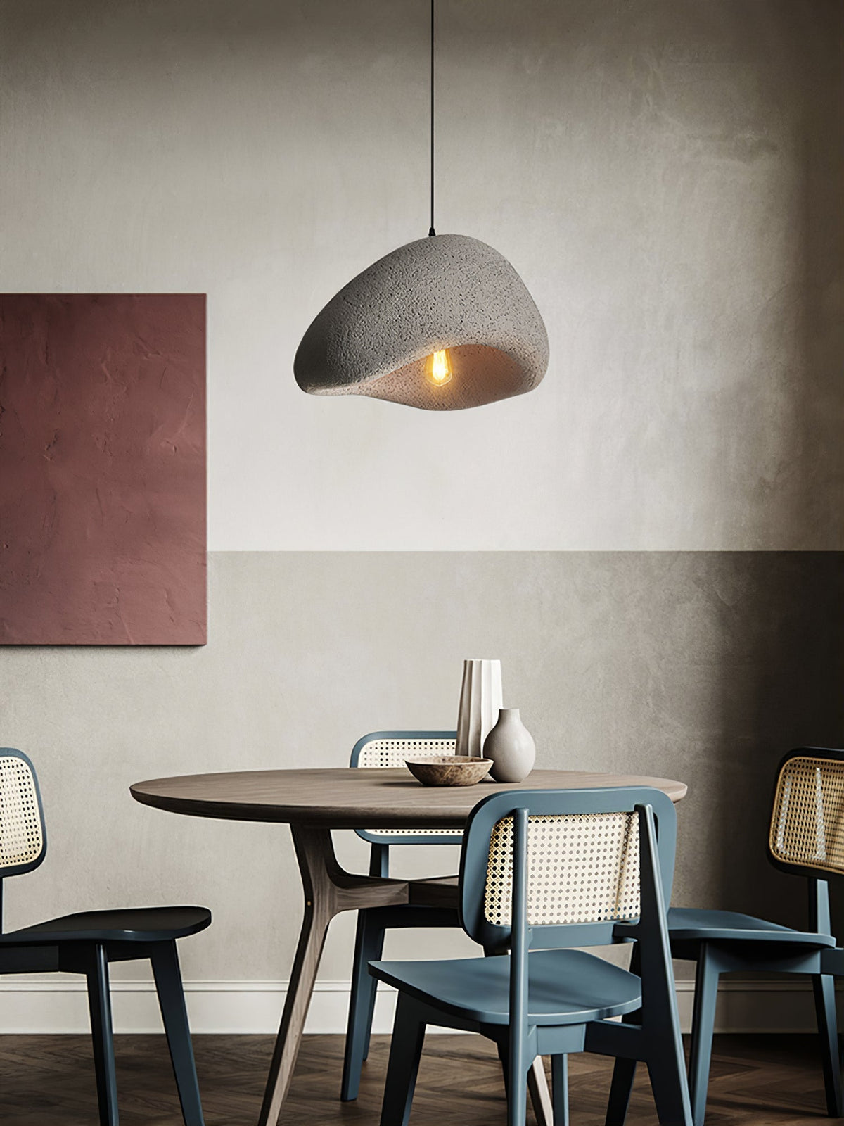 Wabi Sabi Cocoon Pendant Light | Organic Paper Shade Design | Soft Ambient Lighting for Living Rooms and Bedrooms