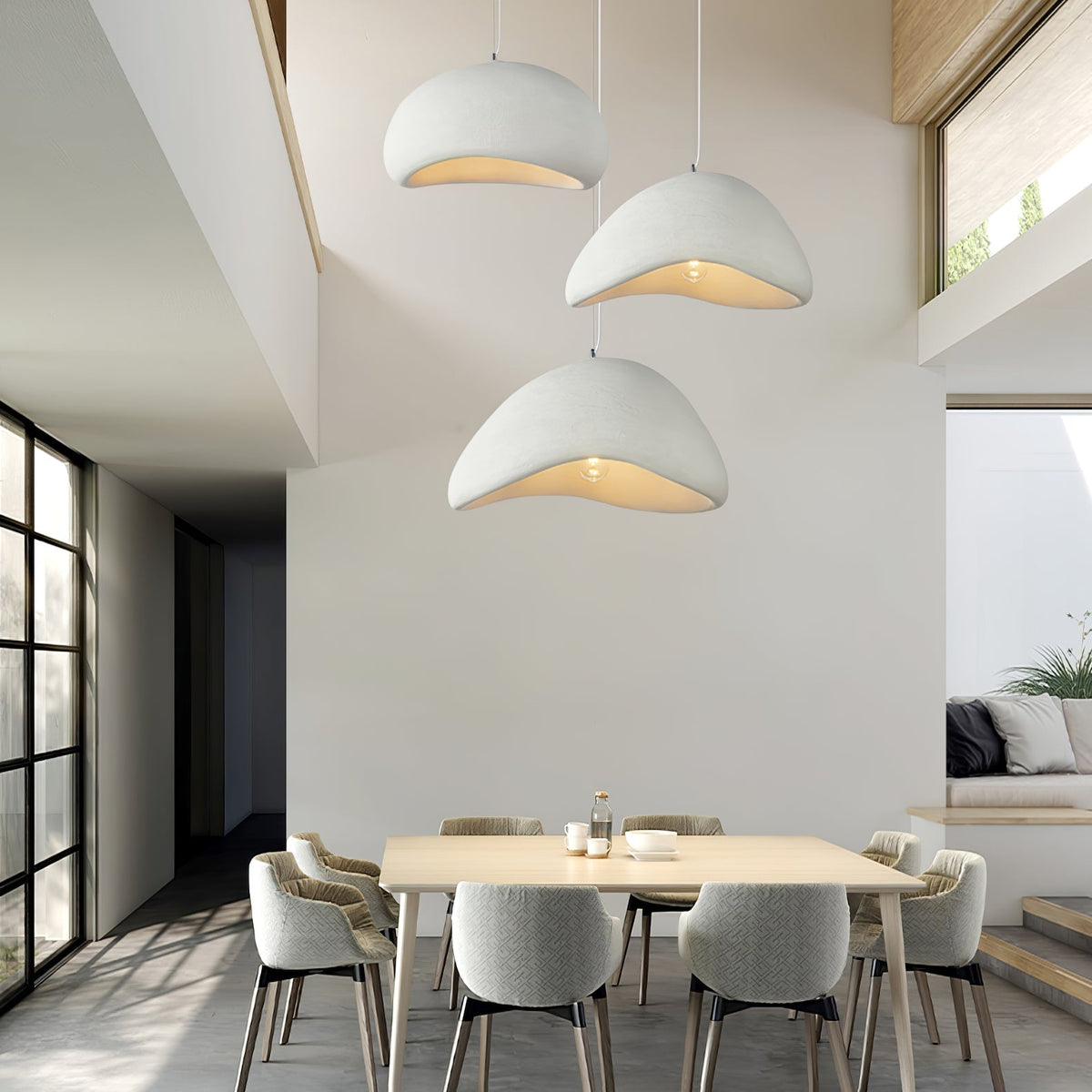 Wabi Sabi Cocoon Pendant Light | Organic Paper Shade Design | Soft Ambient Lighting for Living Rooms and Bedrooms