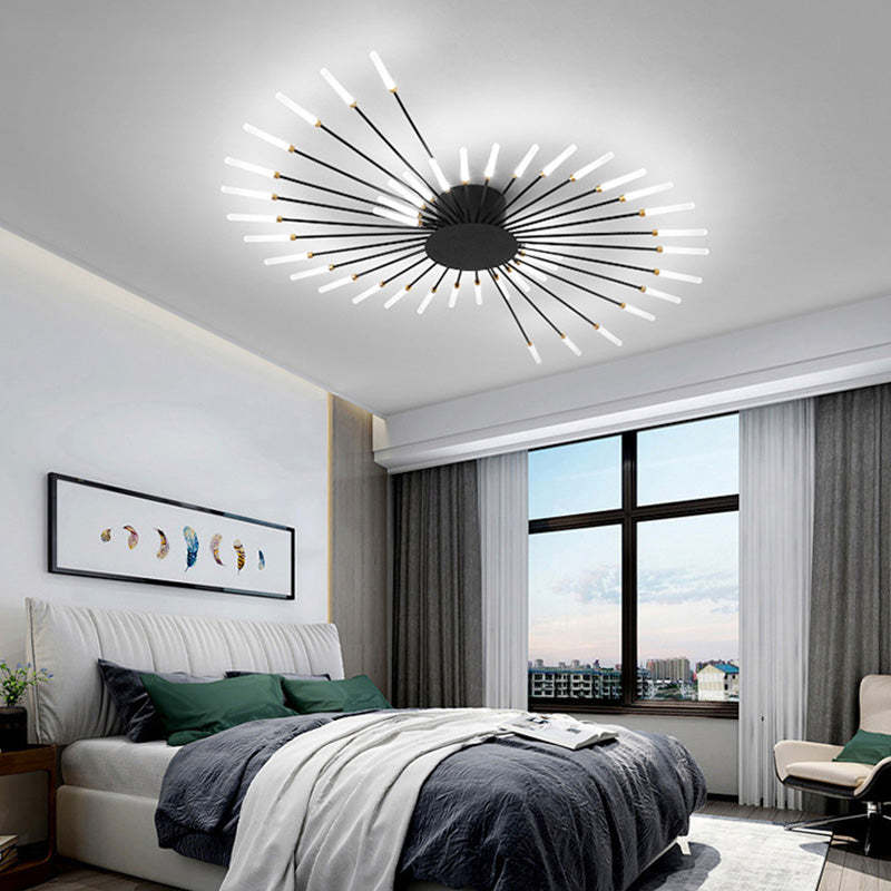 Fireworks-Style LED Ceiling Light | Multi-Arm Radiating Design | Available in Black or Gold Finishes