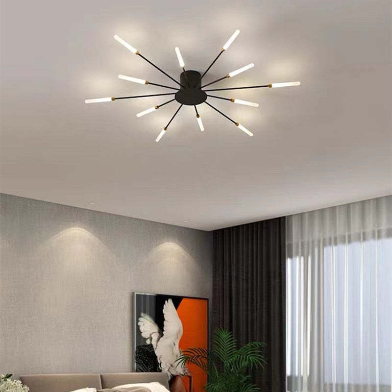 Fireworks-Style LED Ceiling Light | Multi-Arm Radiating Design | Available in Black or Gold Finishes